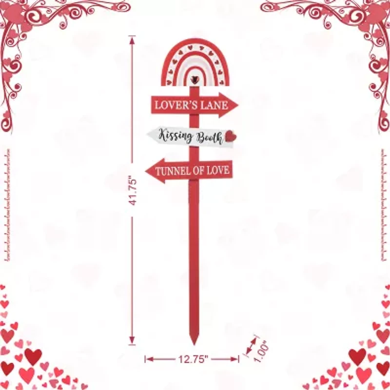 Glitzhome Rainbow Word Valentines Day Yard Art