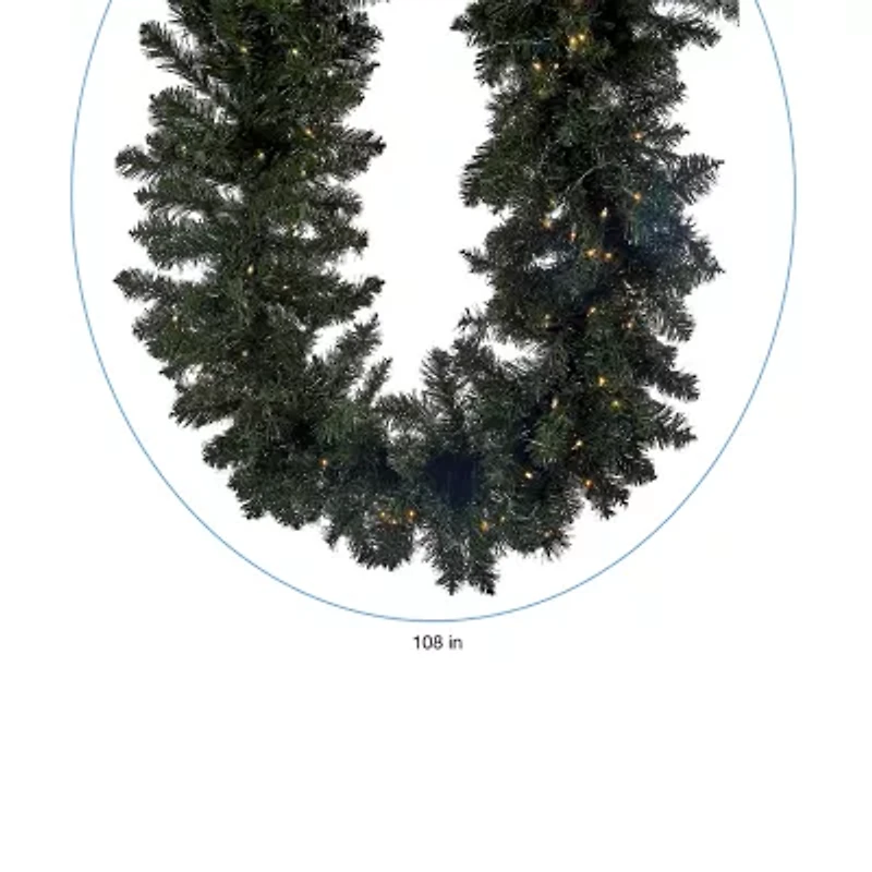 Kurt Adler 9-Ft Twinkle Vanderbilt Pre-Lit Christmas Indoor Garland