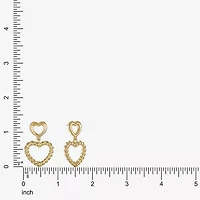 Monet Jewelry Womens Heart Hypoallergenic Drop Earrings