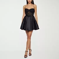 B. Smart Womens Sleeveless Juniors Fit + Flare Dress