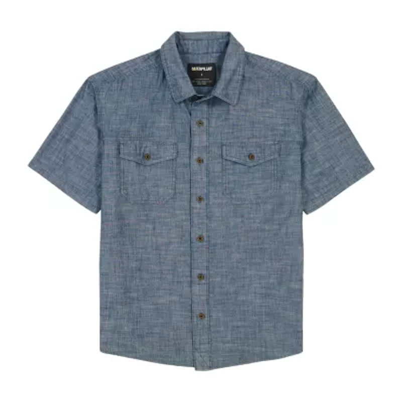 CAT Utility Mens Short Sleeve Regular Fit Button-Down Shirt