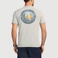 IZOD Saltwater Soft Wash Mens Crew Neck Short Sleeve Classic Fit Graphic T-Shirt