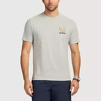 IZOD Saltwater Soft Wash Mens Crew Neck Short Sleeve Classic Fit Graphic T-Shirt