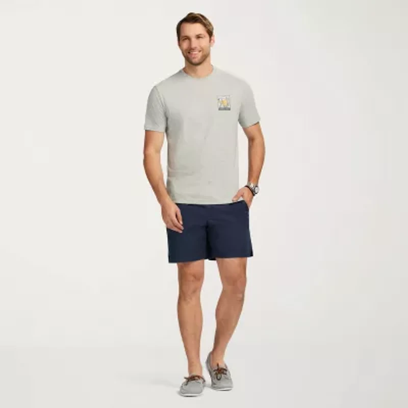 IZOD Saltwater Soft Wash Mens Crew Neck Short Sleeve Classic Fit Graphic T-Shirt