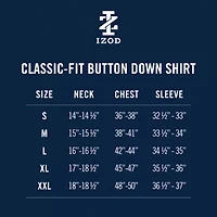 IZOD Performance Comfort Mens Long Sleeve Classic Fit Stretch Fabric Button-Down Shirt