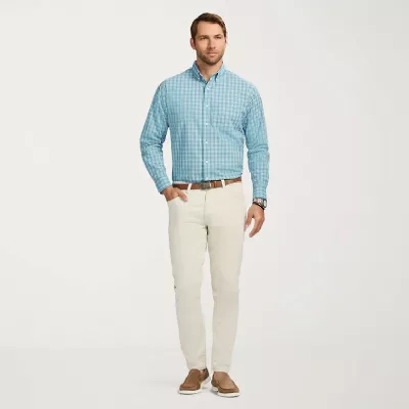 IZOD Performance Comfort Mens Long Sleeve Classic Fit Stretch Fabric Button-Down Shirt