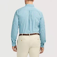 IZOD Performance Comfort Mens Long Sleeve Classic Fit Wrinkle Free Big and Tall Button-Down Shirt