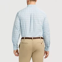 IZOD Performance Comfort Mens Long Sleeve Classic Fit Wrinkle Free Big and Tall Button-Down Shirt