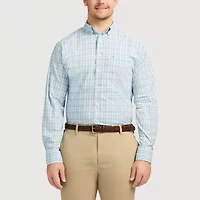 IZOD Performance Comfort Mens Long Sleeve Classic Fit Wrinkle Free Big and Tall Button-Down Shirt