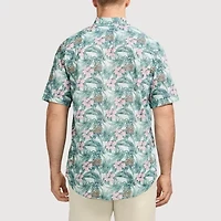 IZOD Dockside Chambray Mens Short Sleeve Classic Fit Big and Tall Button-Down Shirt