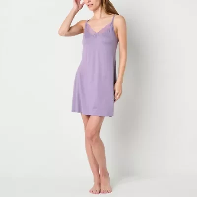 Ambrielle Womens Sleeveless V Neck Chemise