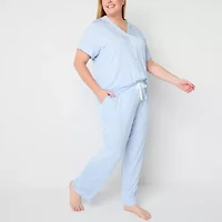 Liz Claiborne Cool and Calm Womens Plus Pajama Pants