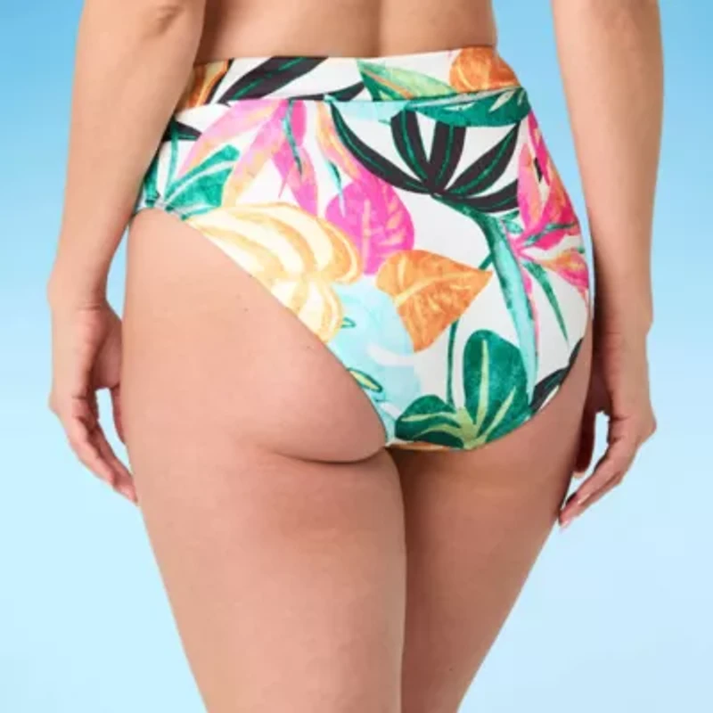 Mynah Womens Lined High Waist Bikini Swimsuit Bottom