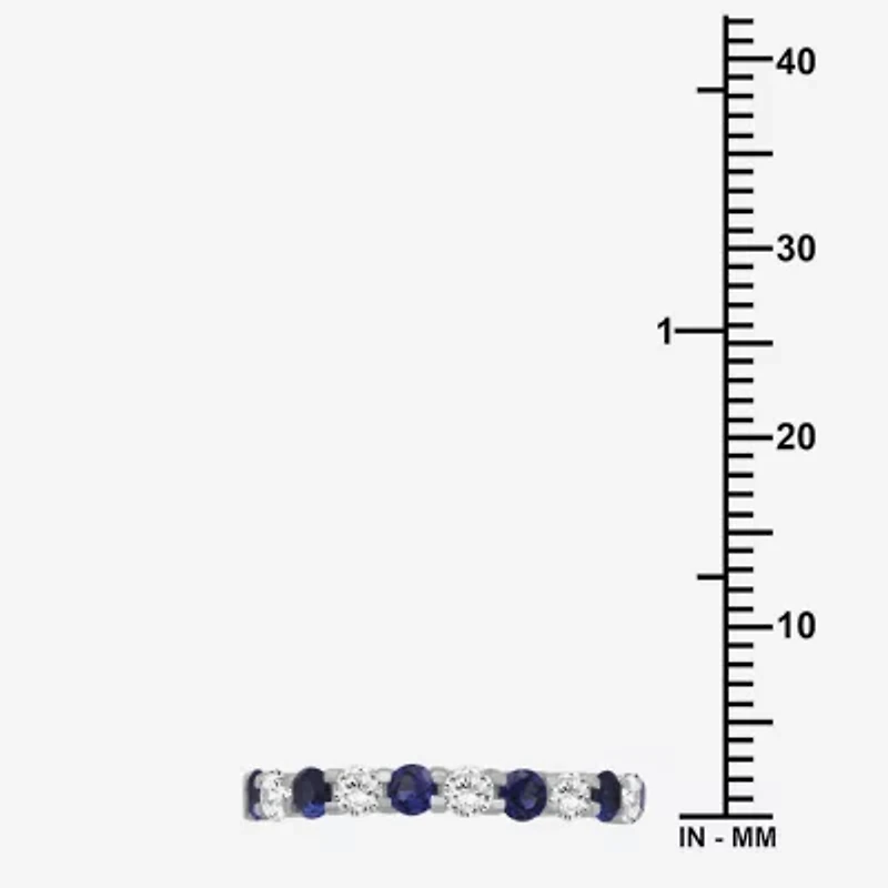 Womens Gemstone & 1/2 CT. T.W. Lab-Grown Diamond 10K Gold 2.5MM  Band