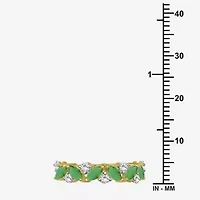 Womens 2MM Gemstone & 1/3 CT. T.W. Natural Diamond 10K Gold Marquise Band