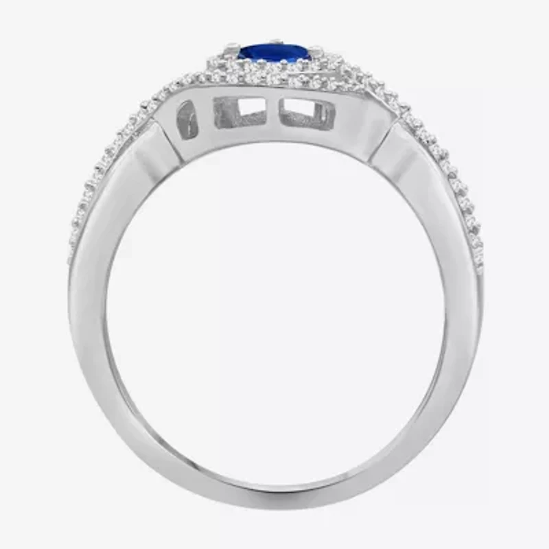 Womens Gemstone & 1/5 CT. T.W. Natural Diamond 10K Gold Pear Cocktail Ring