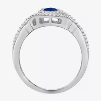 Womens Gemstone & 1/5 CT. T.W. Natural Diamond 10K Gold Pear Cocktail Ring