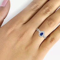 Womens Gemstone & 1/5 CT. T.W. Natural Diamond 10K Gold Pear Cocktail Ring