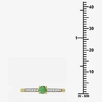 Womens Gemstone & 1/10 CT. T.W. Natural Diamond 10K Gold Cocktail Ring