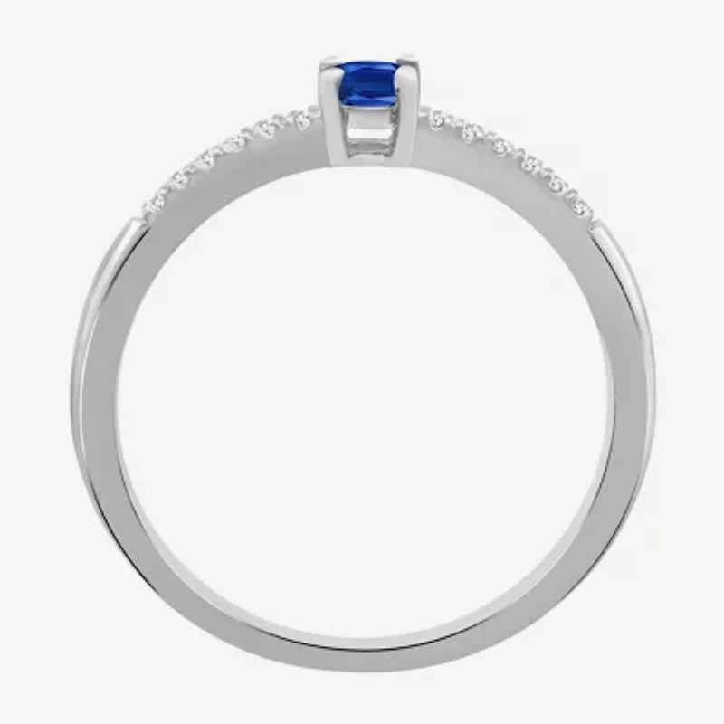 Womens Gemstone & 1/10 CT. T.W. Natural Diamond 10K Gold Cocktail Ring