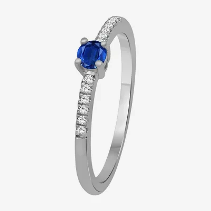 Womens Gemstone & 1/10 CT. T.W. Natural Diamond 10K Gold Cocktail Ring