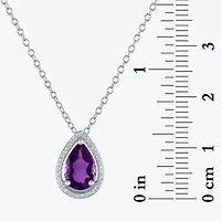 2-pc.Birthstone Necklace Set Sterling Silver