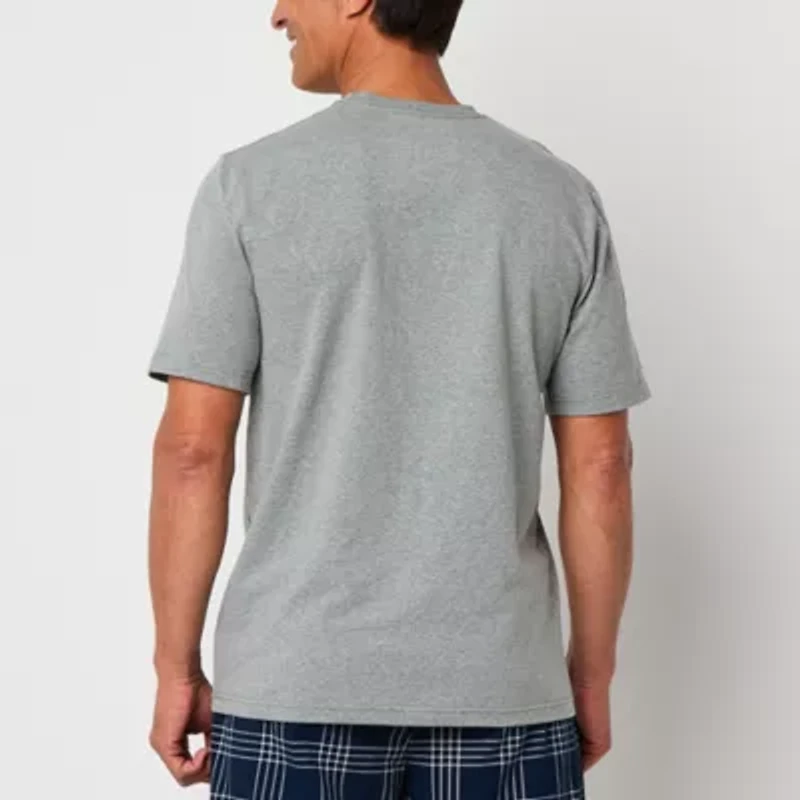 Stafford Mens Crew Neck Short Sleeve Pajama Top
