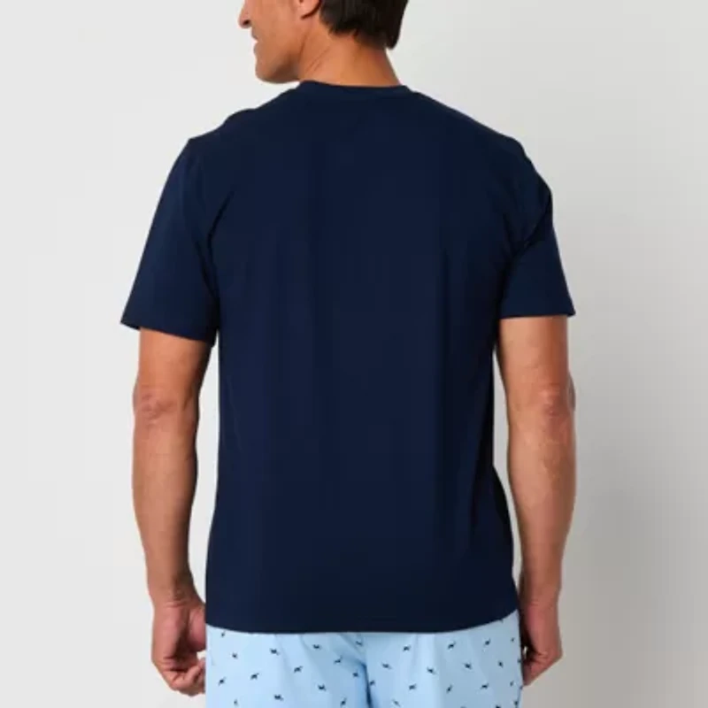 Stafford Mens Crew Neck Short Sleeve Pajama Top