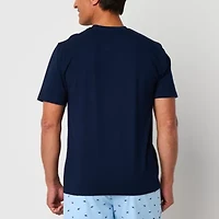 Stafford Mens Crew Neck Short Sleeve Pajama Top