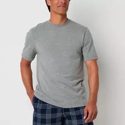 Stafford Mens Crew Neck Short Sleeve Pajama Top