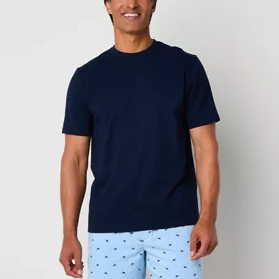 Stafford Mens Crew Neck Short Sleeve Pajama Top