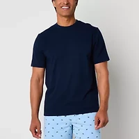 Stafford Mens Crew Neck Short Sleeve Pajama Top