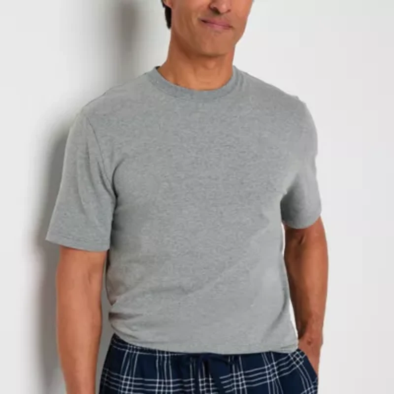 Stafford Mens Crew Neck Short Sleeve Pajama Top
