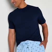 Stafford Mens Crew Neck Short Sleeve Pajama Top