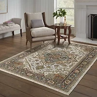 Covington Home Adeline Oriental Medallion Indoor Rectangular Area Rug