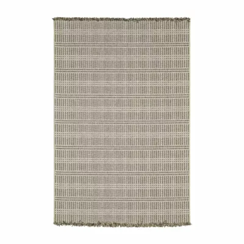Covington Home Geneva Geometric Lines Indoor Outdoor Rectangular Area Rug