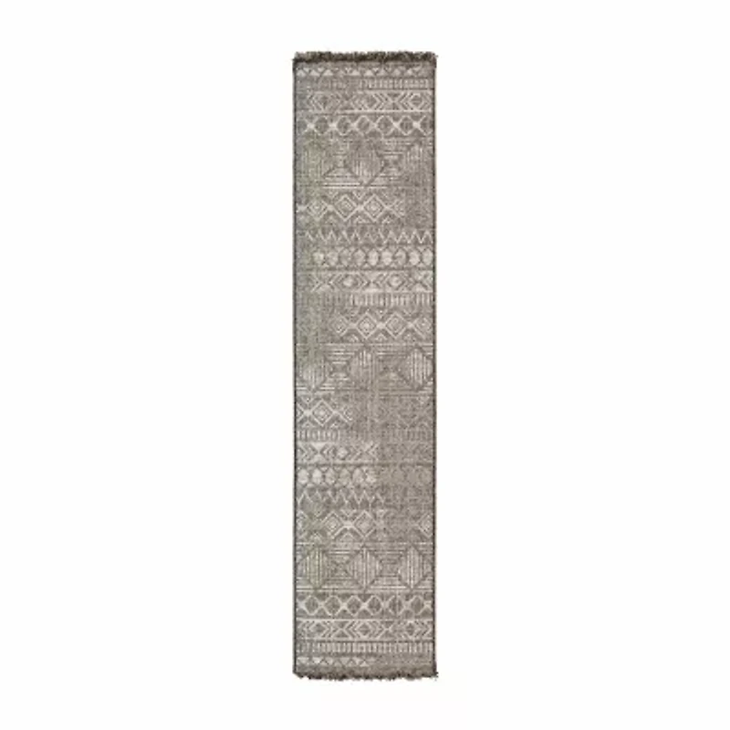 Covington Home Geneva Tribal Inspired 22"X90" Indoor Outdoor Rectangular Runner