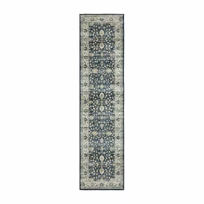 Covington Home Savannah Vintage Bordered 24"X96" Indoor Rectangular Runner