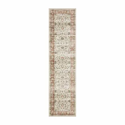 Covington Home Savannah Vintage Bordered 24"X96" Indoor Rectangular Runner