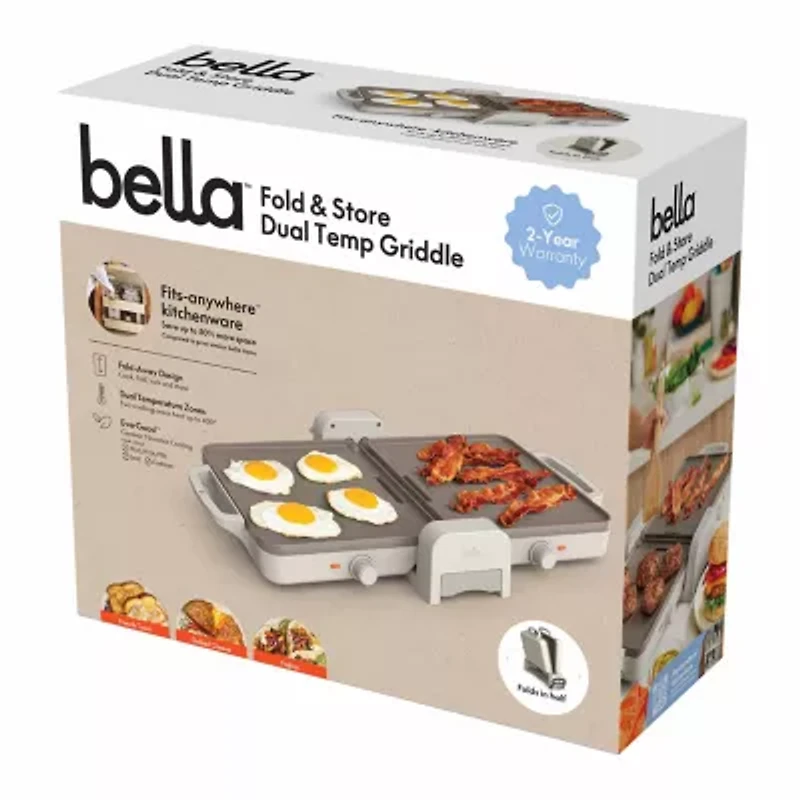 bella Fold & Store Dual Temp Griddle, Fits-anywhere™ kitchenware