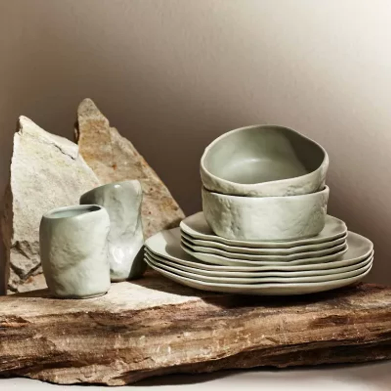 Stone by Mercer Project Atik -pc. Stoneware Dinnerware Set