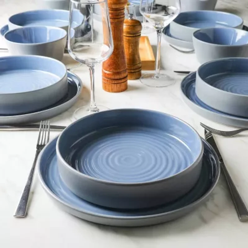 Stone + Lain Elica 12-pc. Stoneware Dinnerware Set