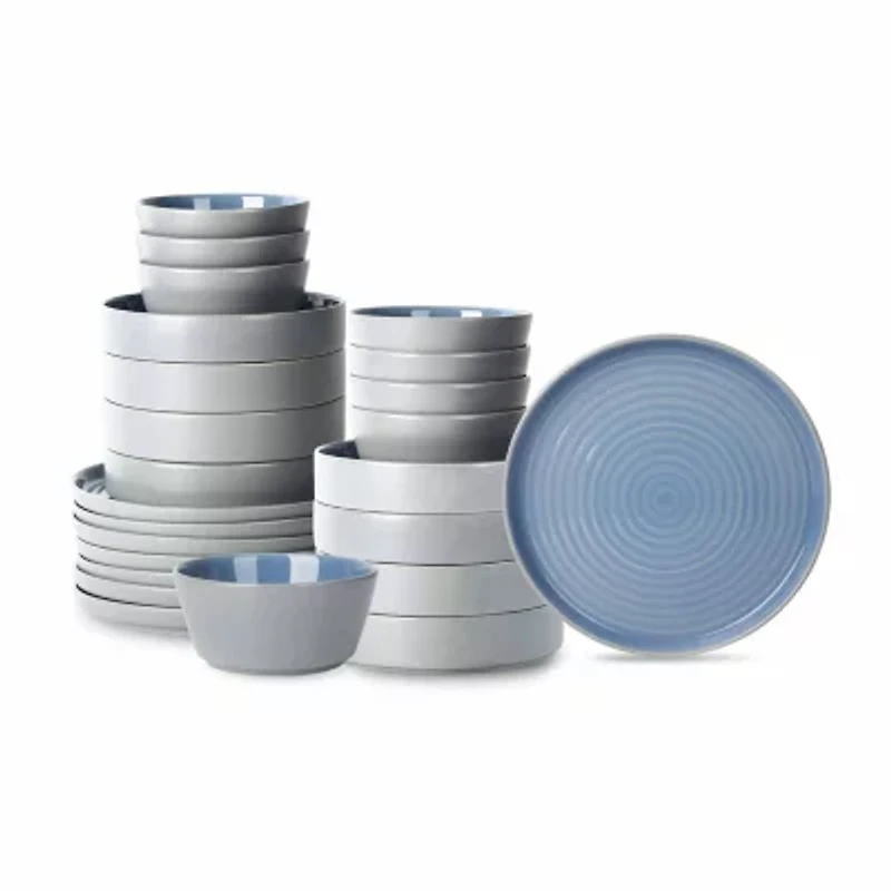 Stone + Lain Elica 24-pc. Stoneware Dinnerware Set