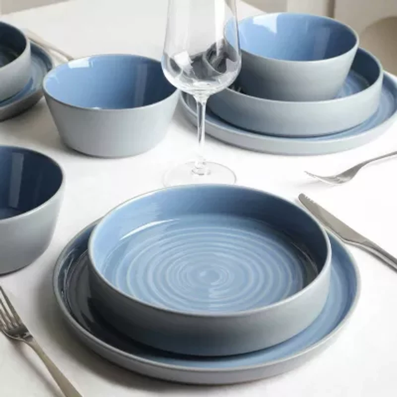 Stone + Lain Elica 24-pc. Stoneware Dinnerware Set
