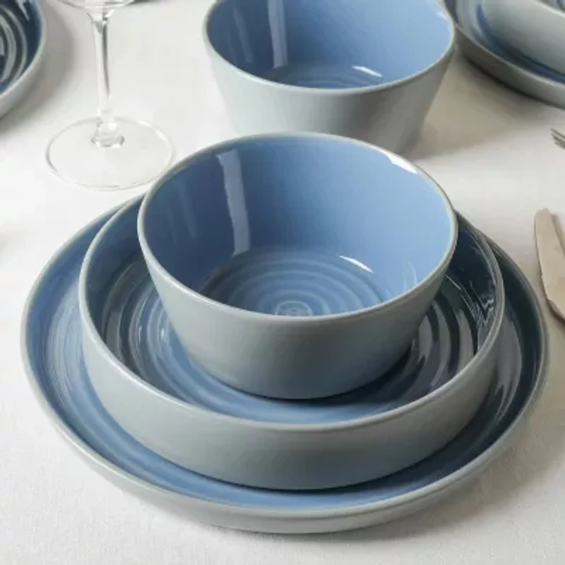 Stone + Lain Elica 24-pc. Stoneware Dinnerware Set