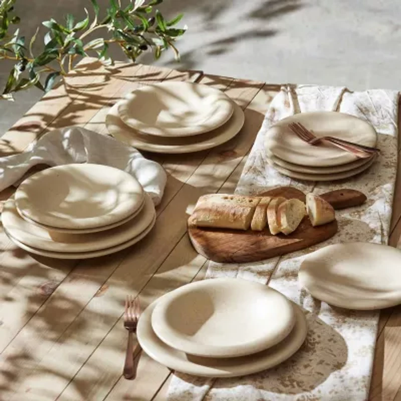 Stone + Lain Aro -pc. Stoneware Dinnerware Set