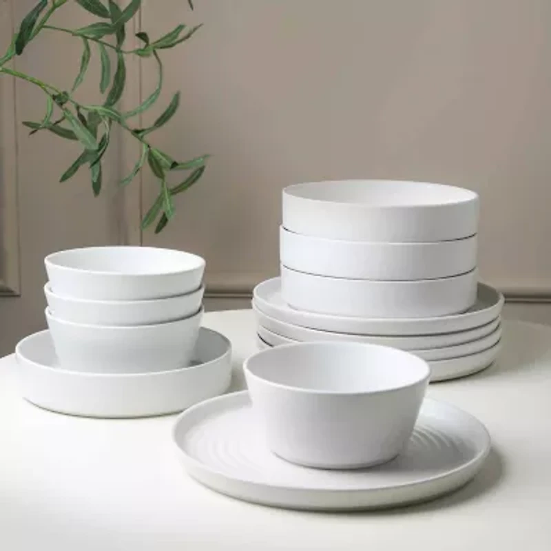 Stone + Lain Elica 24-pc. Stoneware Dinnerware Set