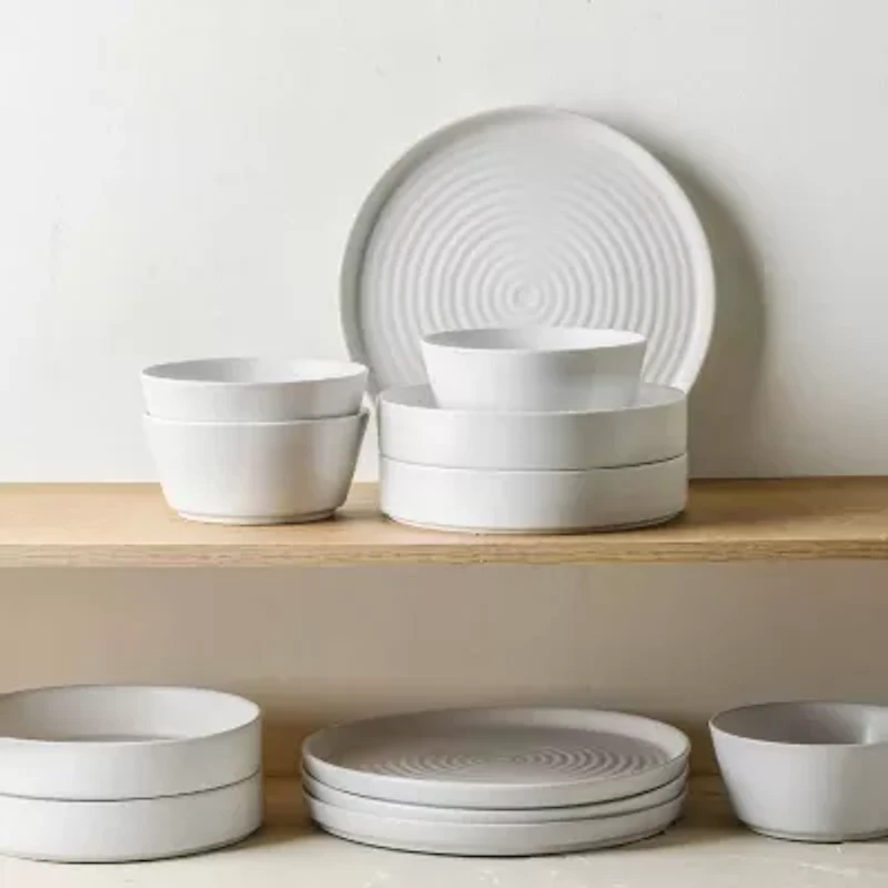 Stone + Lain Elica 24-pc. Stoneware Dinnerware Set