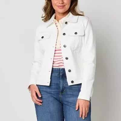 St. John's Bay Womens Denim Midweight Jacket