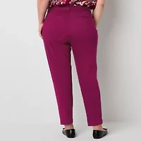 Liz Claiborne Emma Ponte Womens Ankle Plus Ankle Pant